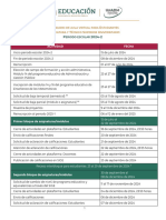 UnADM Calendario Vigente