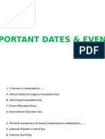 Dates & Events