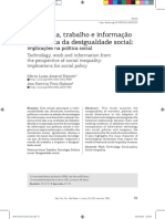 46 - Tecnologia, Trabalho e Informação Sob A Ótica Da Desigualdade Social - Implicações Na Política So