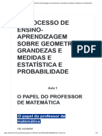 O Processo de Ensino-Aprendizagem Sobre Geometria, Grandezas e Medidas e Estatística e Probabilidade