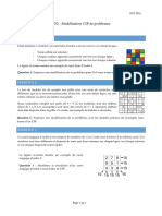 TD2 - Modélisation CSP de Problèmes: Exercice