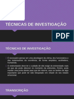 Técnicas de Investigação