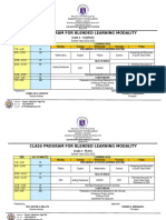 Class Program For Blended Learning