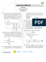 OP-AMP Circuit - Practice Sheet 01