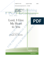 Lord, I Give My Heart To You - Joseph M. Martin