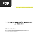 La Deontologia Juridica Aplicada Al Derecho