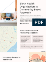 Block Health Organization A Community Based Approach