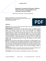 Qualitative and Biochemical Assessment of The Impact of Dietary