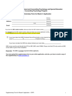 CNPS Supplementary Form Masters 2021