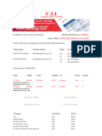 Your CAA Booking Reference ADWK5L