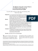 The Influence of The Distance From The Contact Point To The Crest of Bone On The Presence of The Interproximal Dental Papilla