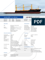 24,964 DWT / 2 X 100 MT: Ship's Basics Hold and Hatch