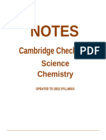 Checkpoint Science Chemistry Notes