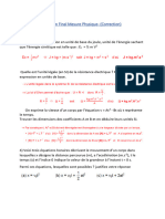 Examen Final Janvier-Mesure Physique - Correction