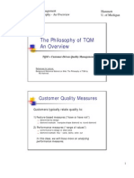 The Philosophy of TQM - Handout Presentation