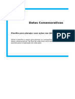 Planilha Datas Comemorativas