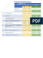 Academic Calendar - EMBA Autumn Semester 2024-25