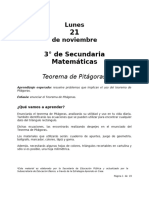 Secundaria Tercero Matemáticas Lunes 21 de Nov