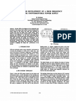 Design and Development of A High Frequency On-Line Uninterruptible Power Supply