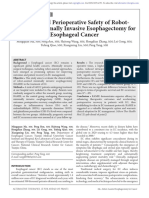 Efficacy and Perioperative Safety of Robot-Assisted Minimally Invasive Esophagectomy For Esophageal Cancer