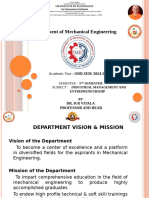 Department of Mechanical Engineering: Academic Year