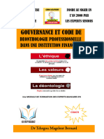 Module 10 - Gouvernance Et Code de Deonthologie Professionnelle Dans Une Institution Financiere