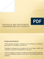 CE 202 Geological and Geotechnical Considerations For A Roadcut