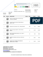 Cotizacion Cemento y Ferreteria