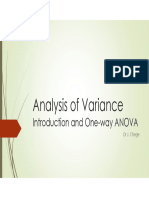 Analysis of Variance-Introduction and One Way ... 2