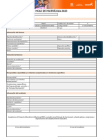 1 - Formulario Hoja de Matricula 2025