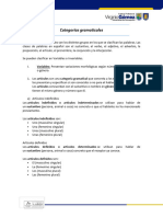 Categorías Gramaticales