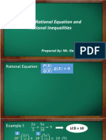 Rational Function and Rational Inequalities