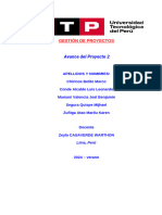 Semana 13 - PDF - Estructura Del Avance Del Proyec