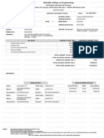 Student Fee Receipt SCE