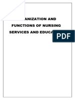  Functions of Nursing Services and Education at National