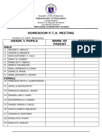 HPTA Meeting Attendance