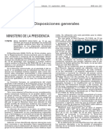 I. Disposiciones Generales: Ministerio de La Presidencia