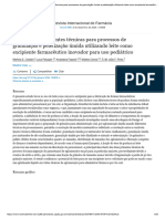 Avaliação de Diferentes Técnicas para Processos de Granulação Úmida e Peletização Utilizando Leite Como Excipiente Farmacêutico Inovador para Uso Pediátrico - ScienceDirect