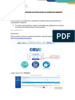 Manual para Registrar Su Postulación Al Examen de Admisión