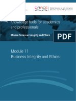 Integrity and Ethics Module 11 Business Integrity and Ethics