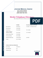 Weiler Telephone Directory - Montefiore Medical Center