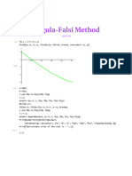 Regula-Falsi Method Practical Codes Wolfram