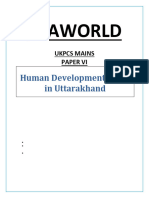 Human Development Index in Uttarakhand