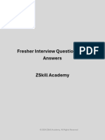 Fresher Interview Questions and Answers