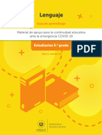 Guía de Aprendizaje - 5to Grado - Lenguaje - Fase 3 - Semana 20