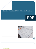 3 Présentation Du Rôle D'un Bon PGES Et Son Su