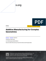 Additive Manufacturing For Complex Geometries