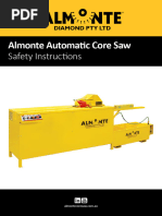 Almonte Core Saw Safety Instructions