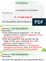 Chapter 5 Logarithmic Function