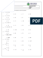 Work Sheet On Solving Equations